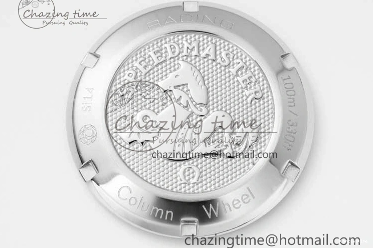 0403 Speedmaster Racing Master SS HKF Best Edition Black White Dial on SS Bracelet A Upgraded 7807